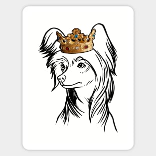Chinese Crested Dog King Queen Wearing Crown Sticker